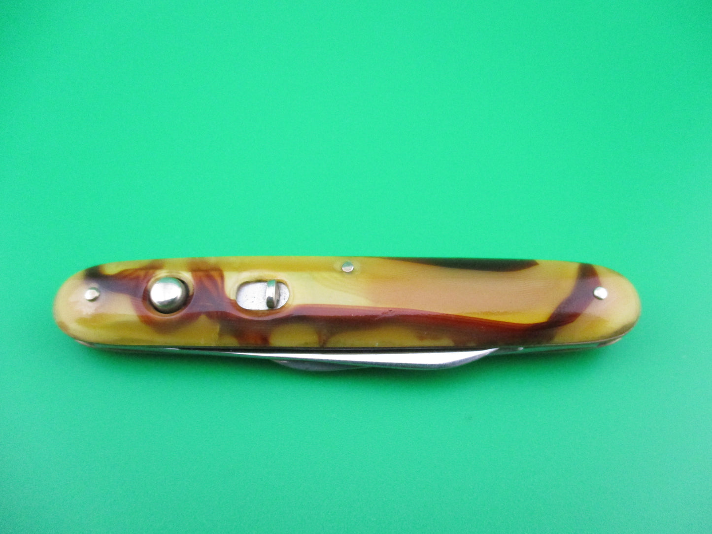 Schrade Cut Co Medium double Butter & Molasses switchblade knife