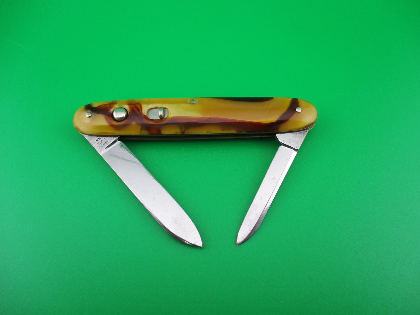 Schrade Cut Co Medium double Butter & Molasses switchblade knife