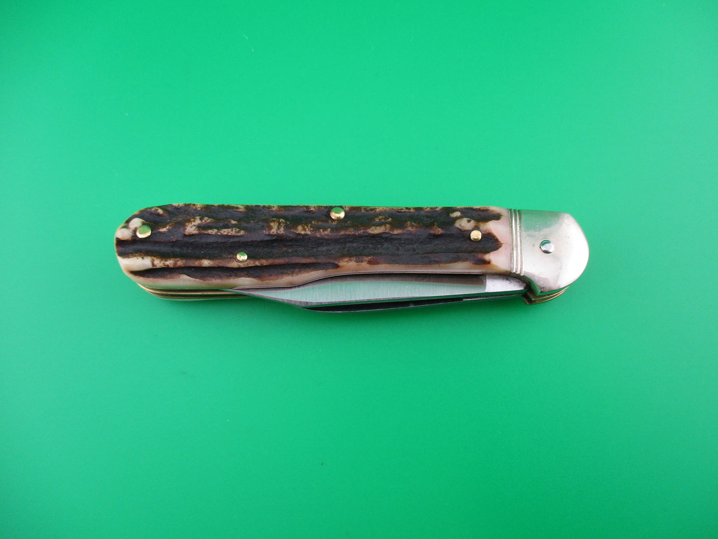 z Hubertus 10cm German Stag pen blade release automatic knife