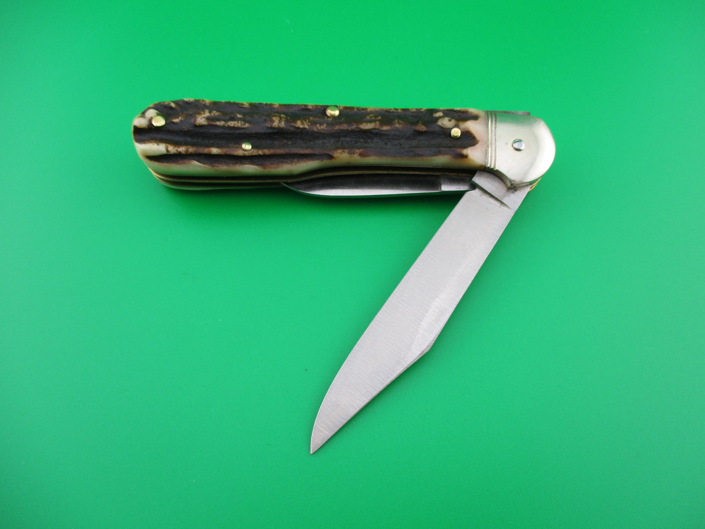 z Hubertus 10cm German Stag pen blade release automatic knife