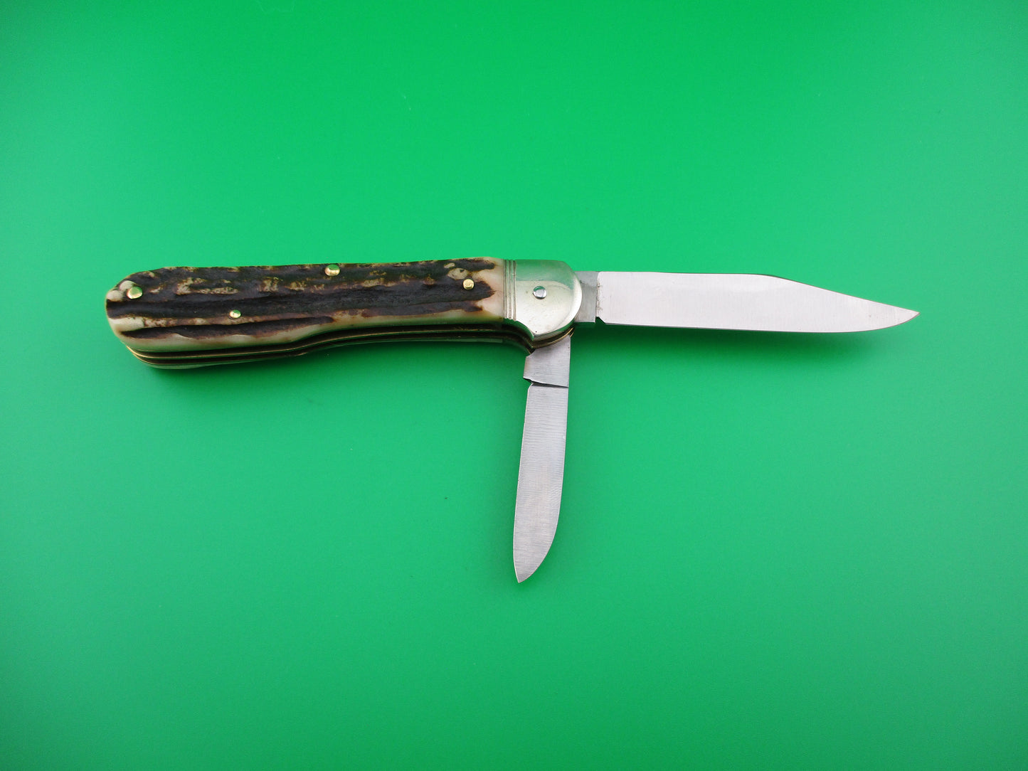 z Hubertus 10cm German Stag pen blade release automatic knife