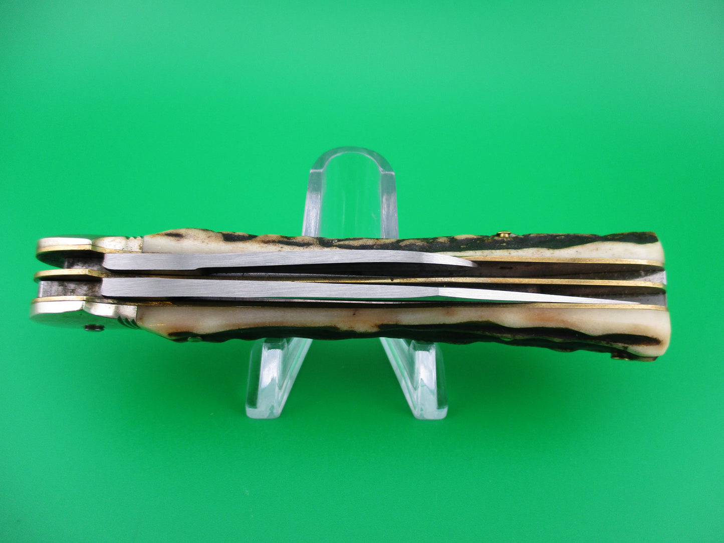 z Hubertus 10cm German Stag pen blade release automatic knife
