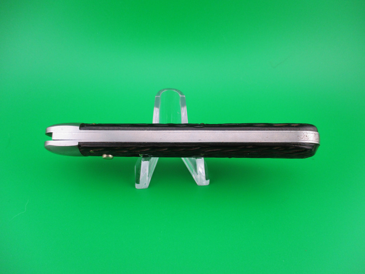 Schrade Walden pattern 153 Hunters Pride Folding guard switchblade knife etch