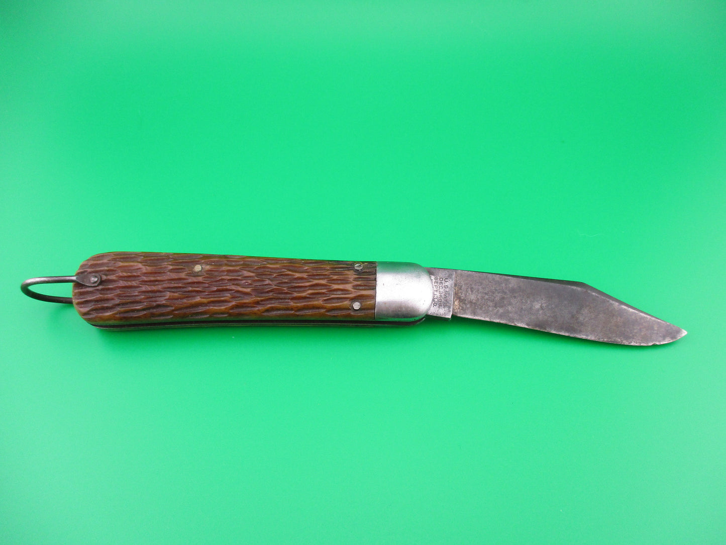 z SCHRADE CUT CO M2 Bone WWII Paratrooper Military issue switchblade knife