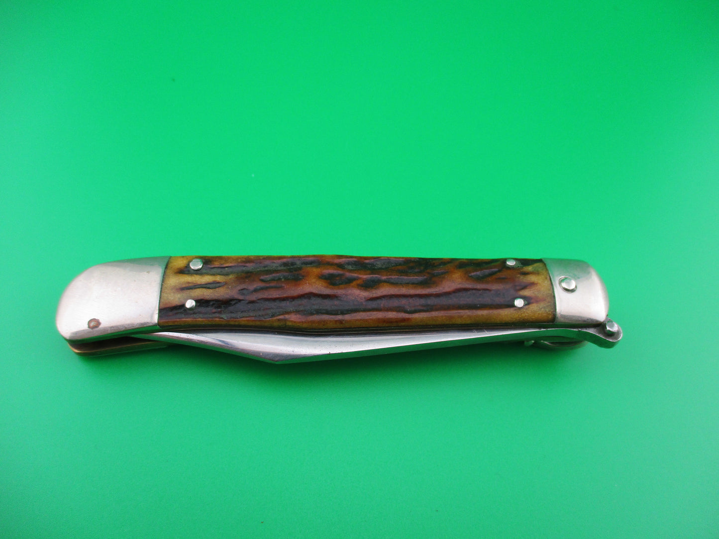 z KABAR 21105 Vintage Teardrop Lever Stag automatic knife
