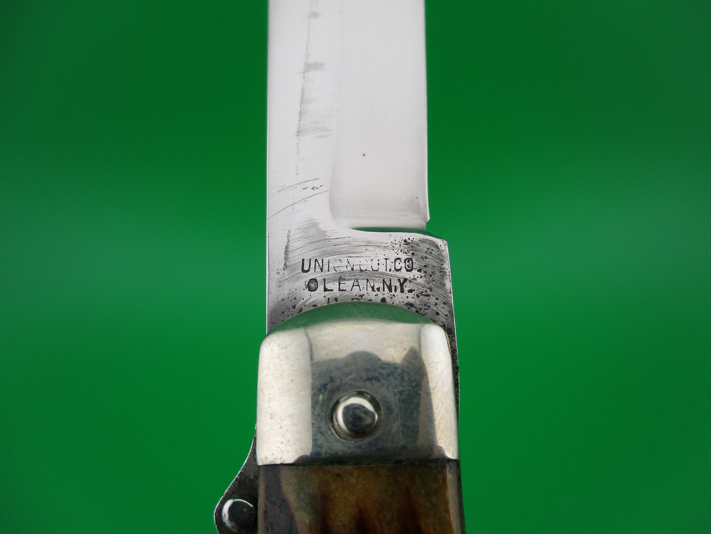 z KABAR 21105 Vintage Teardrop Lever Stag automatic knife