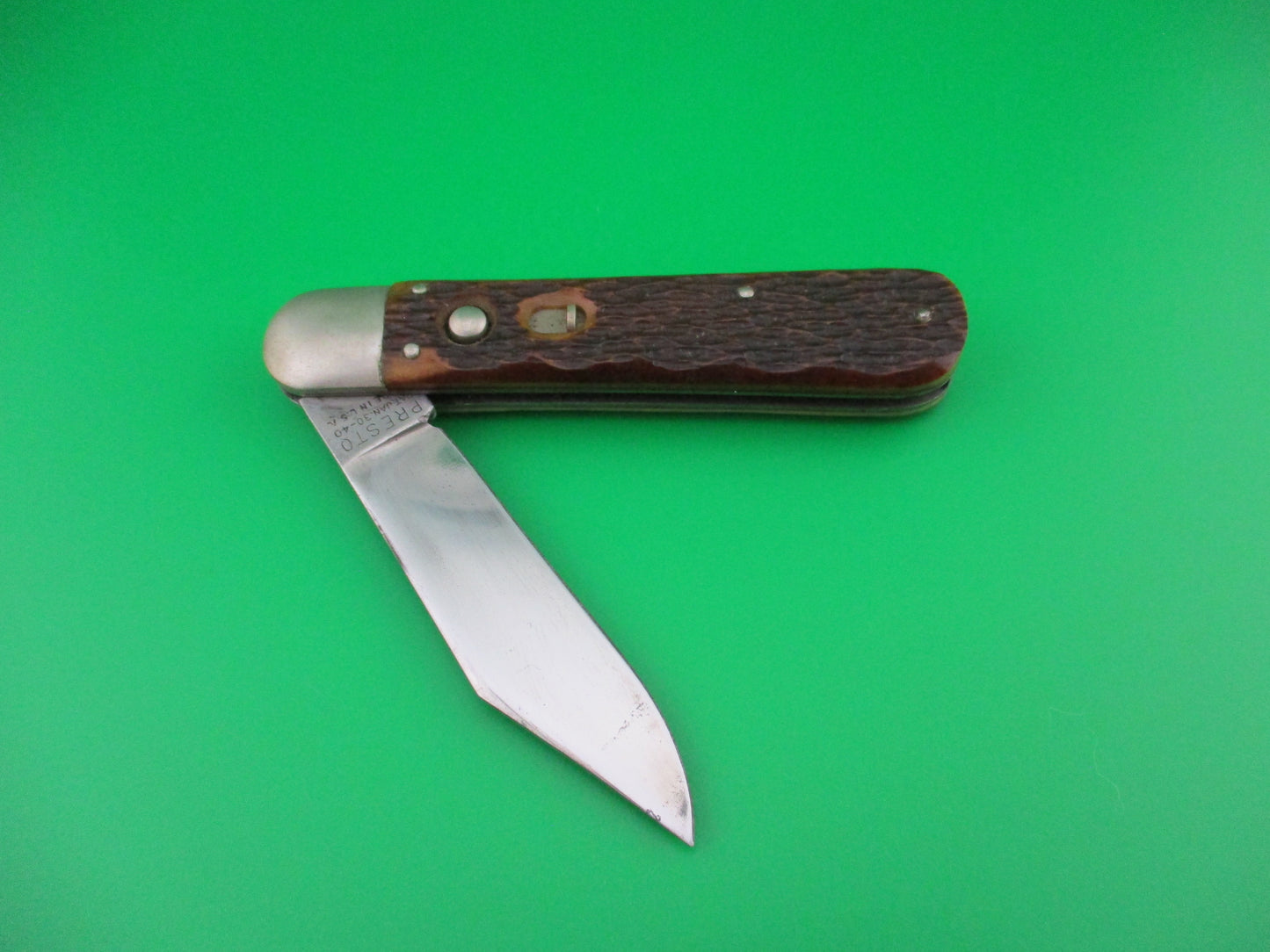 PRESTO Scout Jigged Bone Vintage switchblade knife