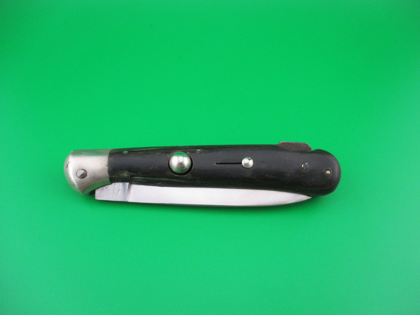 Rostfrei IMPORT 20cm Italian Birds head dark horn automatic knife