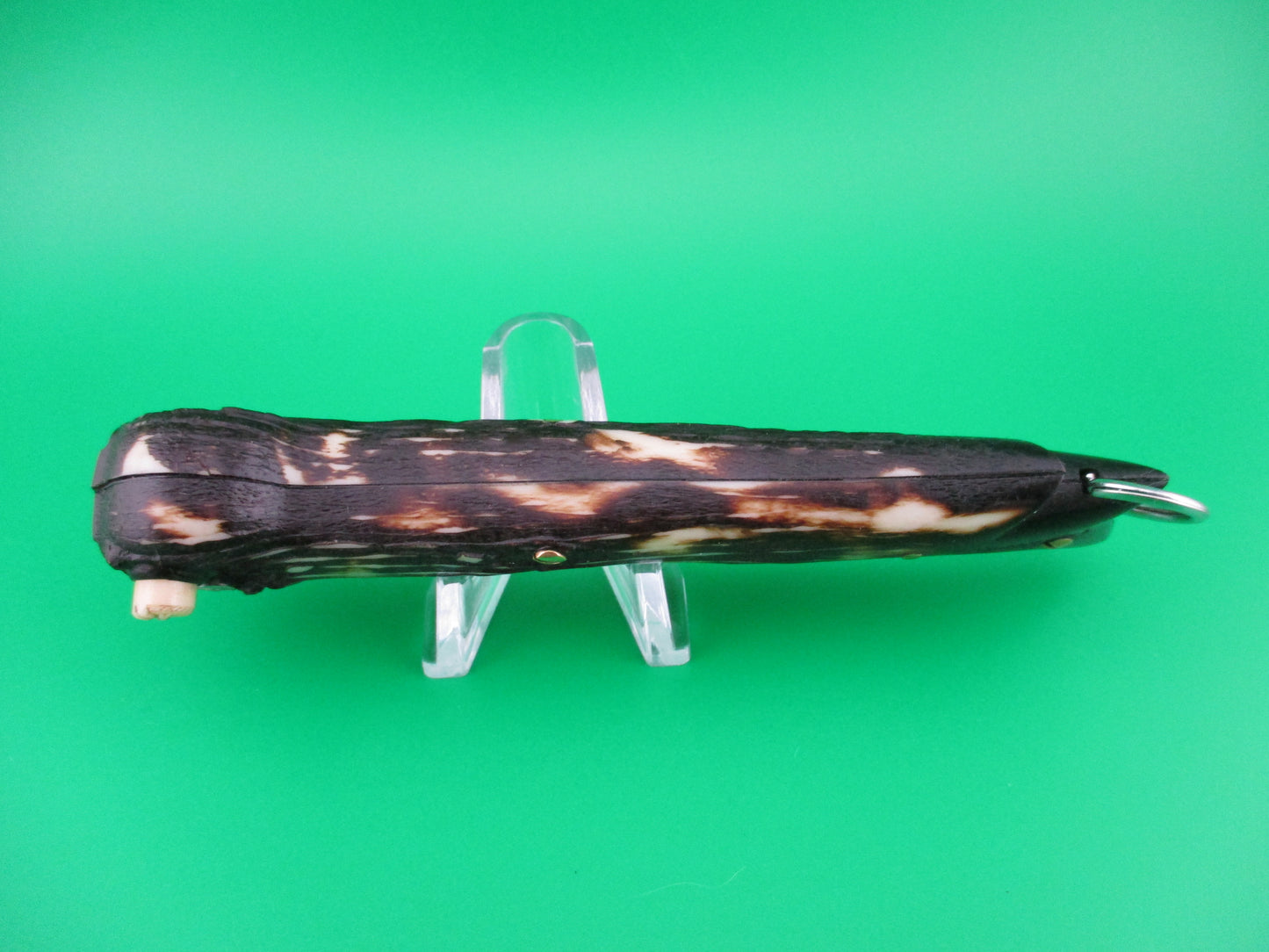 Brevete SMASH INOX 25cm French Faux stag hoof automatic knife button safety