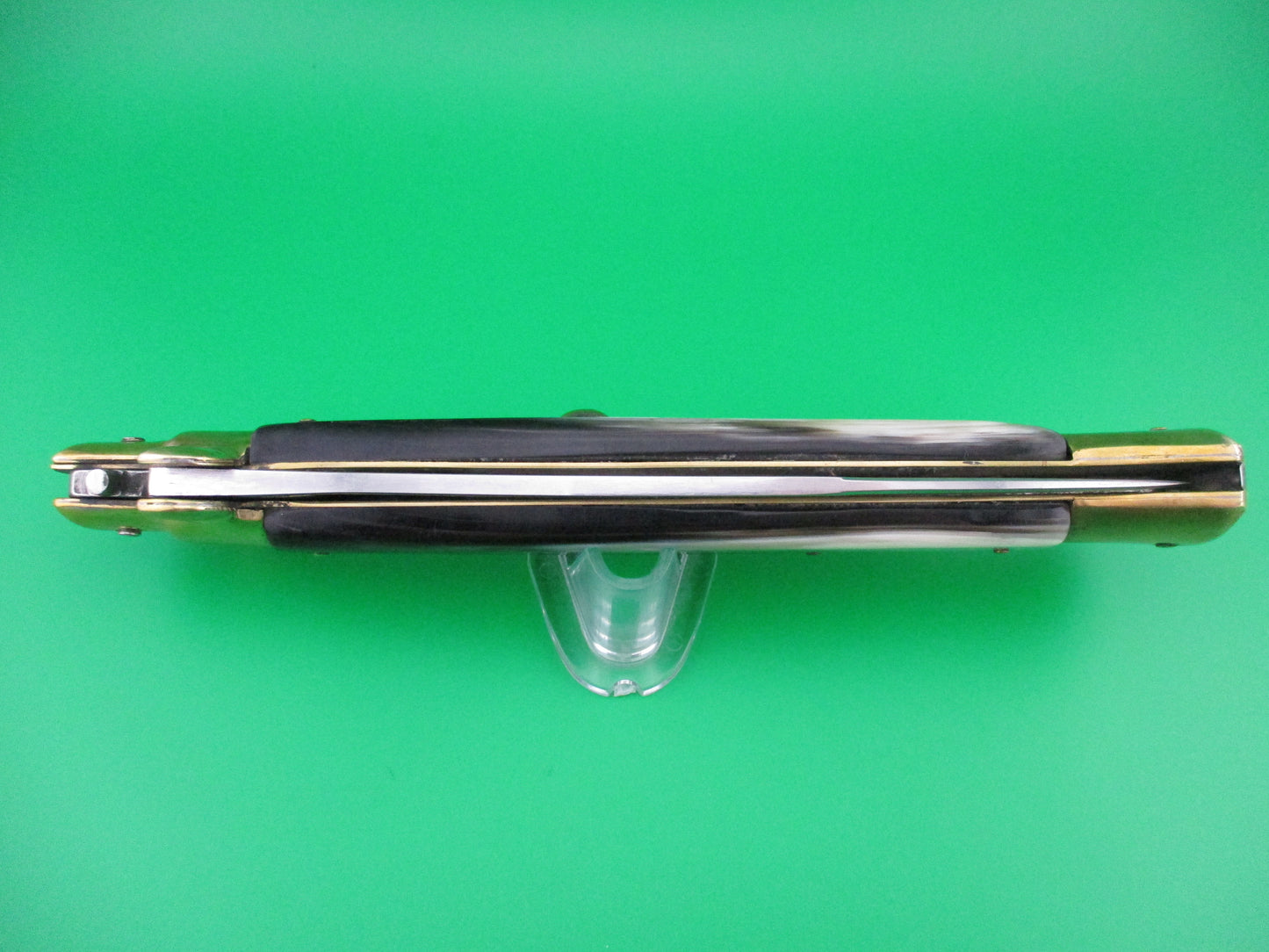 z ROSTFREI 38cm Italian Swivel bolster Horn Brass automatic knife