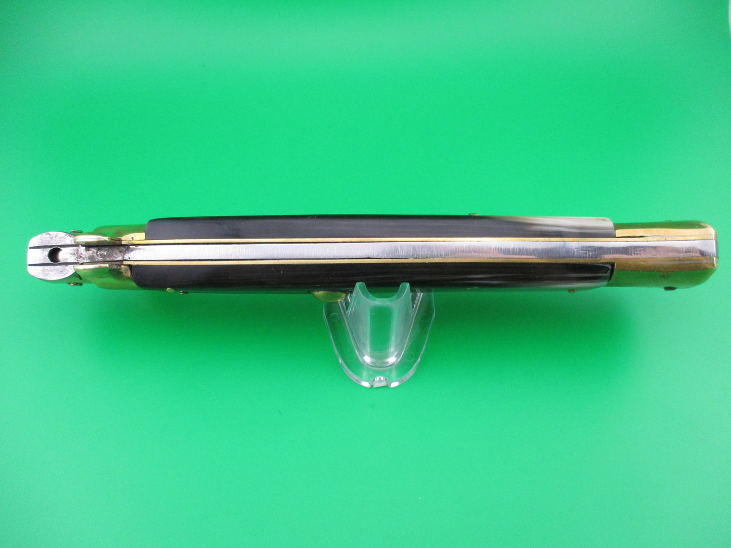 z ROSTFREI 38cm Italian Swivel bolster Horn Brass automatic knife