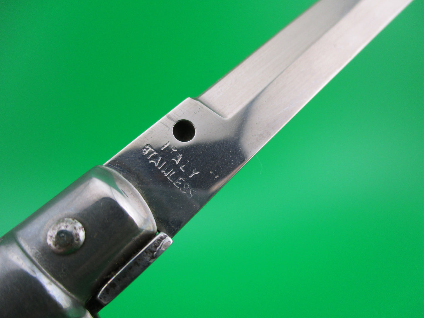 z ITALY STAINLESS 28cm Italian Swivel bolster automatic knife Red & Black
