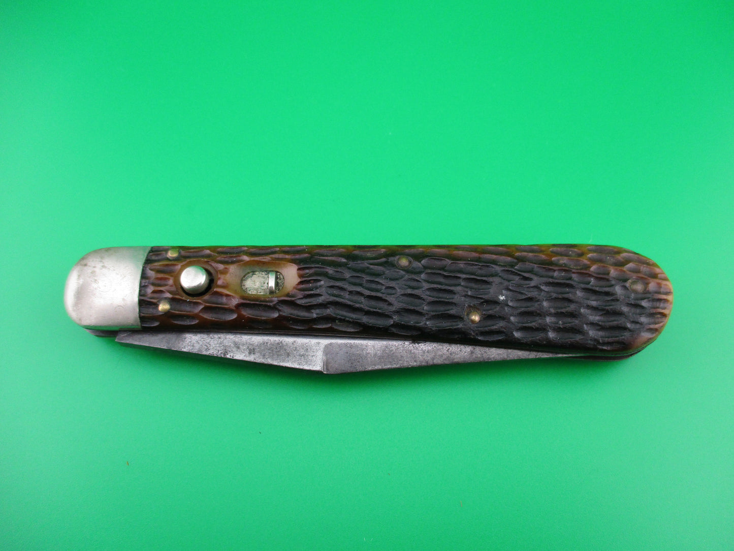 z Schrade Cut Co 1613 3/4 Hunting Knife Saber grind blade bone switchblade