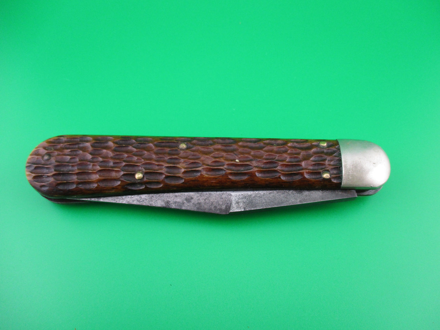 z Schrade Cut Co 1613 3/4 Hunting Knife Saber grind blade bone switchblade