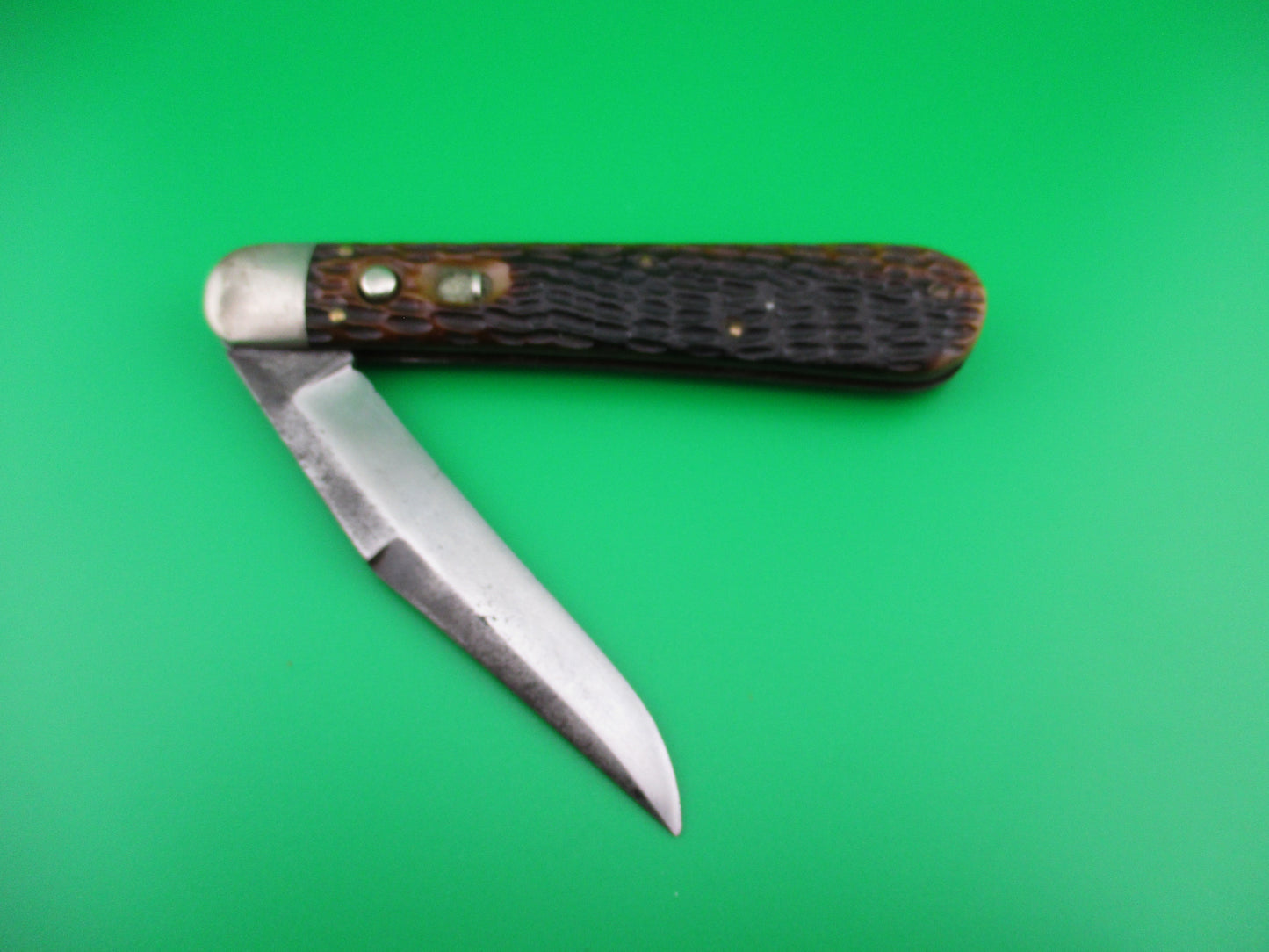 z Schrade Cut Co 1613 3/4 Hunting Knife Saber grind blade bone switchblade