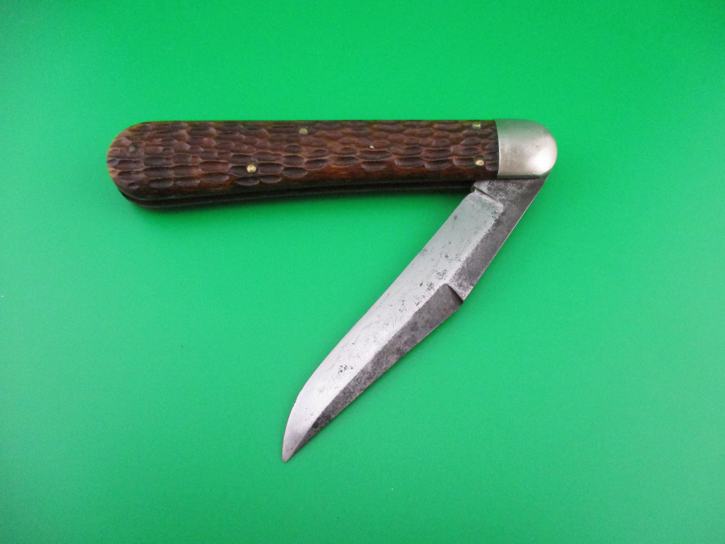 z Schrade Cut Co 1613 3/4 Hunting Knife Saber grind blade bone switchblade