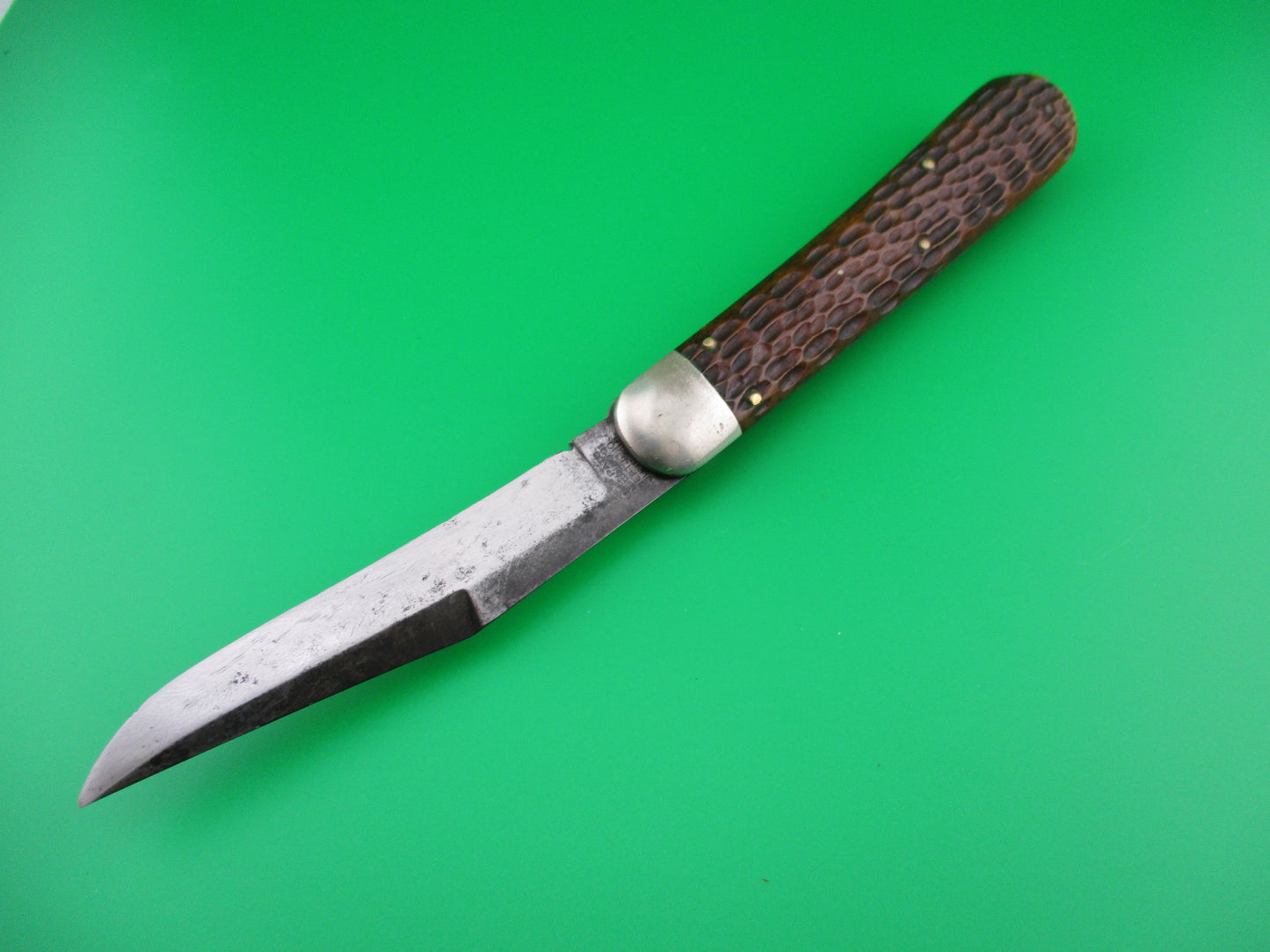 z Schrade Cut Co 1613 3/4 Hunting Knife Saber grind blade bone switchblade
