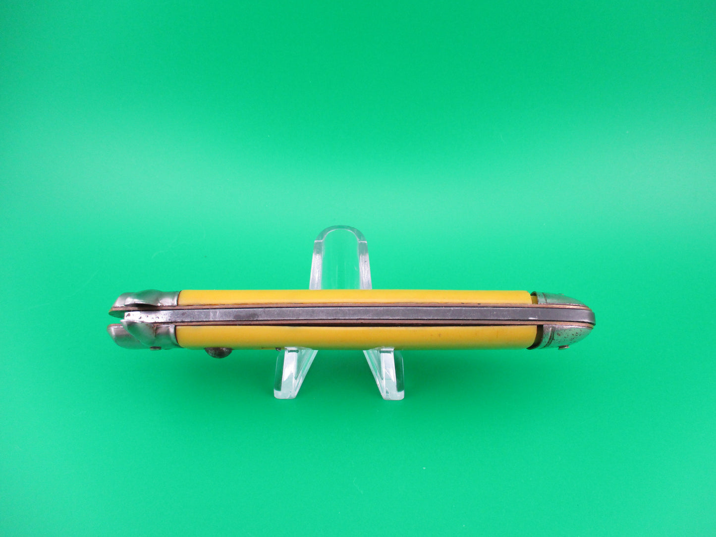 COLONIAL SHUR-SNAP Jumbo Jack #3301 Yellow vintage 1950s switchblade knife