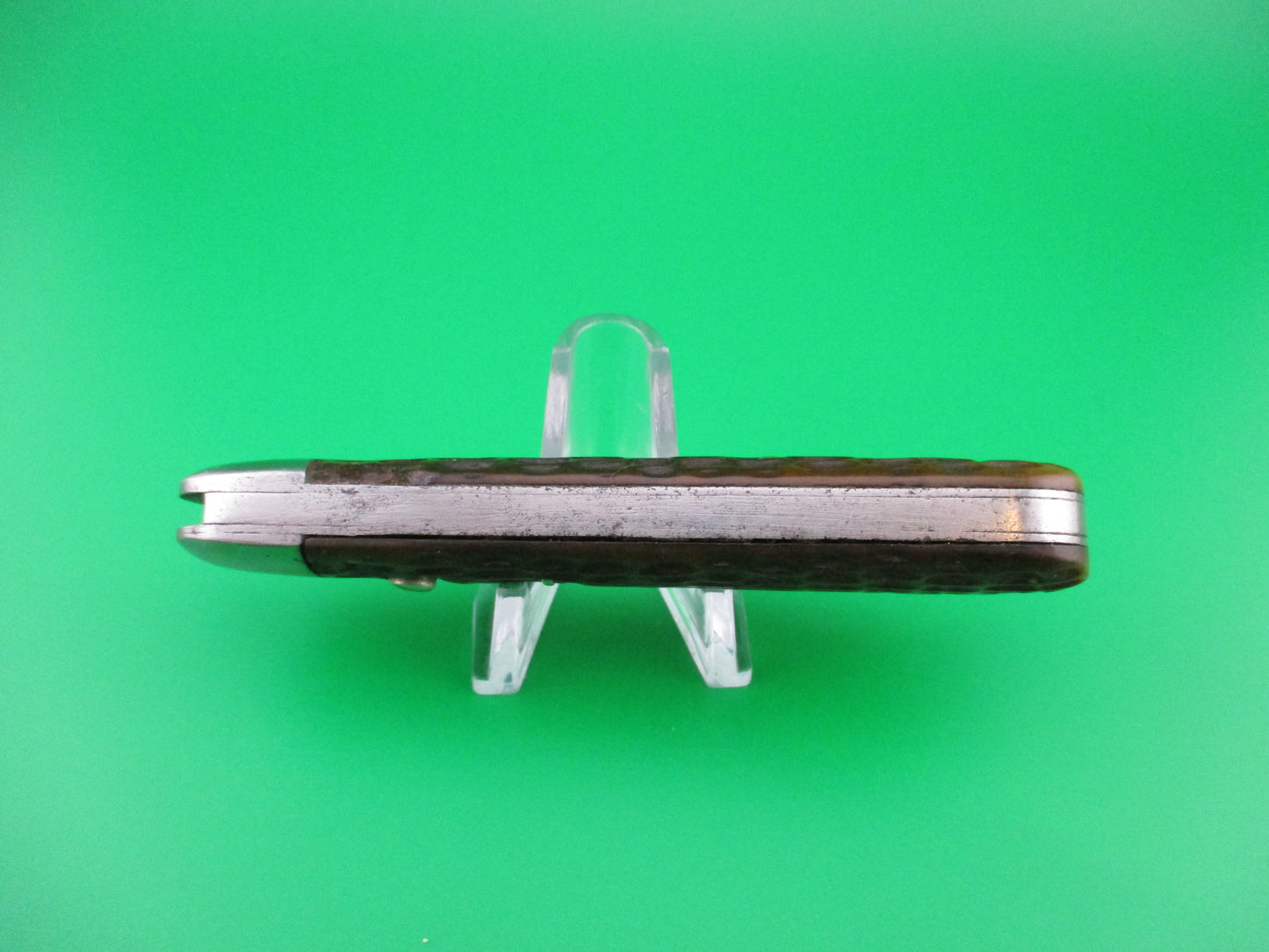 SHAPLEIGH HDW CO DE Scout jigged bone switchblade knife by Schrade