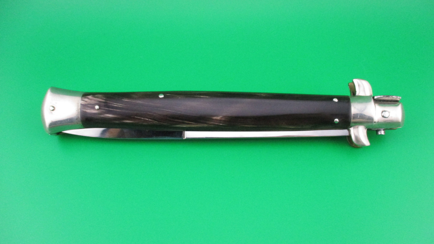 z AGA CAMPOLIN 33cm Picklock Stiletto Brown streaked horn NOS automatic knife