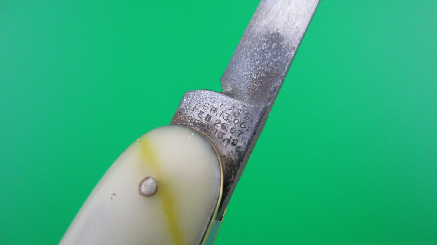 z SCHRADE CUT CO medium double Early Dreamsicle cell automatic knife