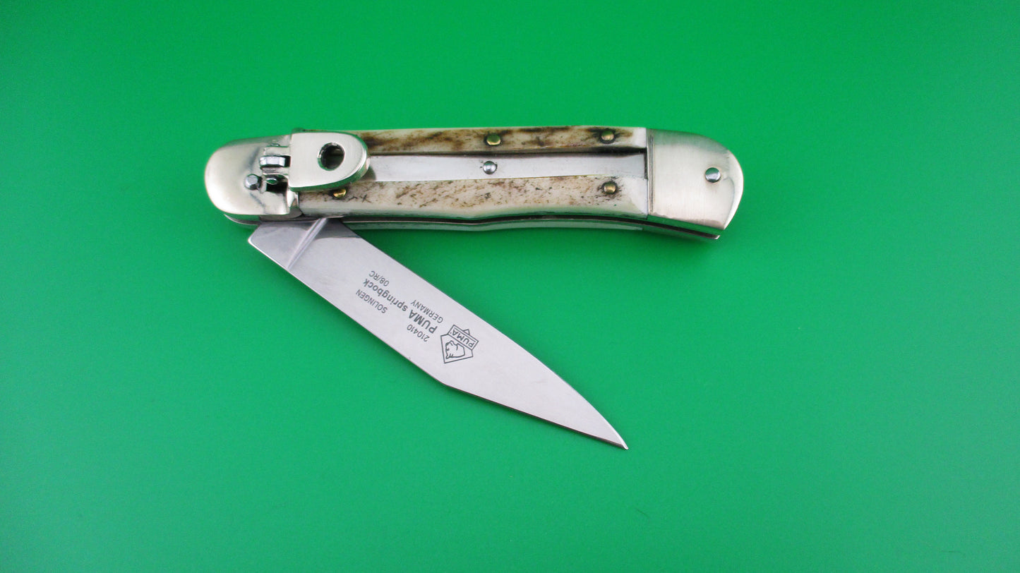 z PUMA 10cm 210410 SOLINGEN SPRINGBOCK GERMANY Stag Lever knife