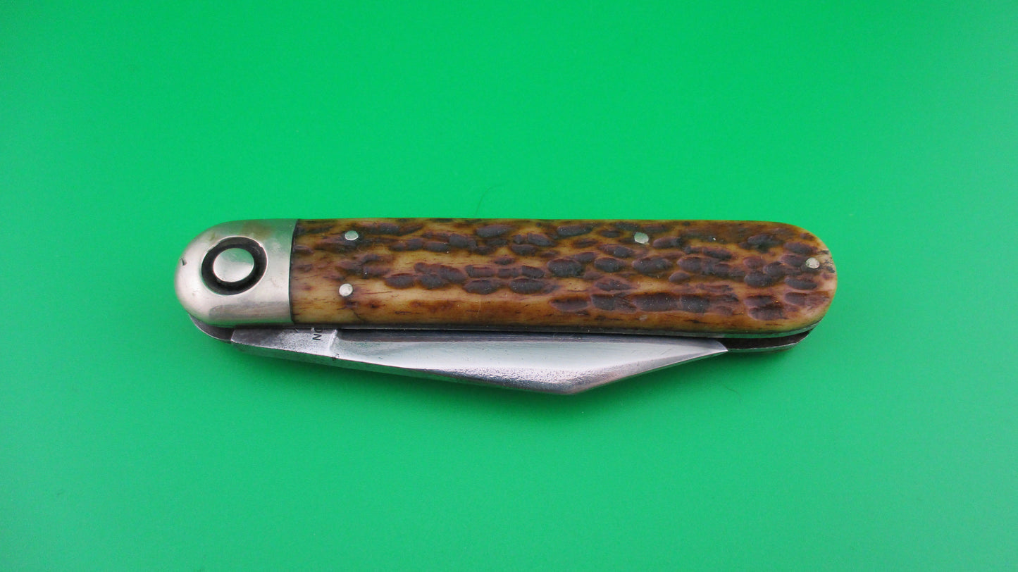 z Press Button Knife Co Business Clip blade picked bone switchblade knife