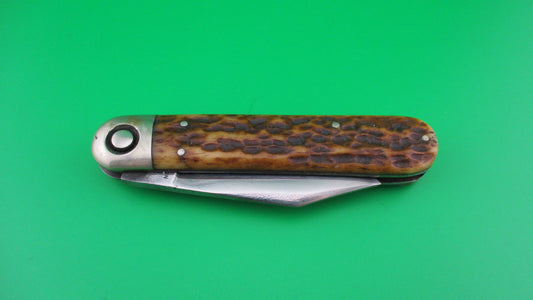 z Press Button Knife Co Business Clip blade picked bone switchblade knife