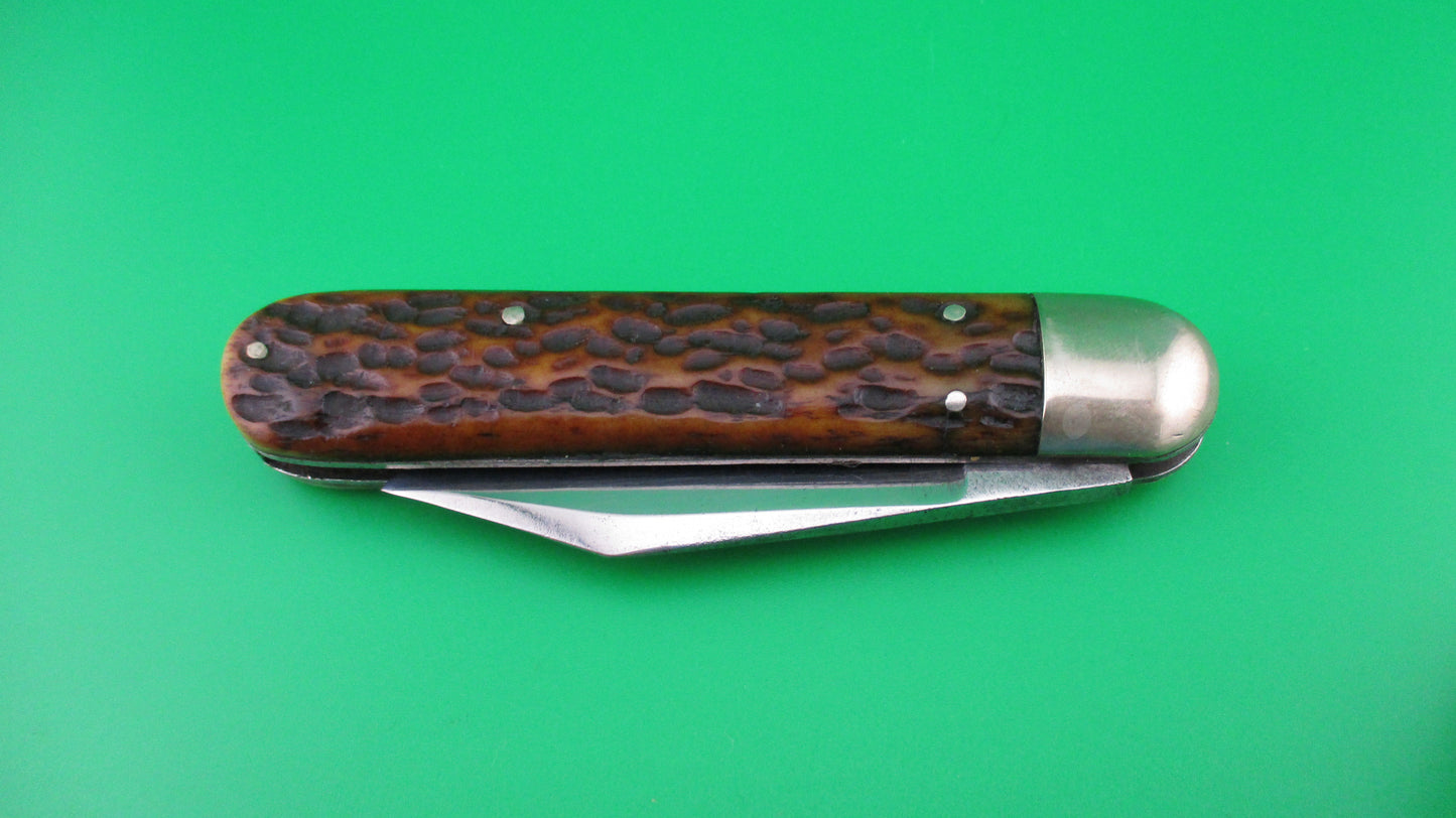 z Press Button Knife Co Business Clip blade picked bone switchblade knife