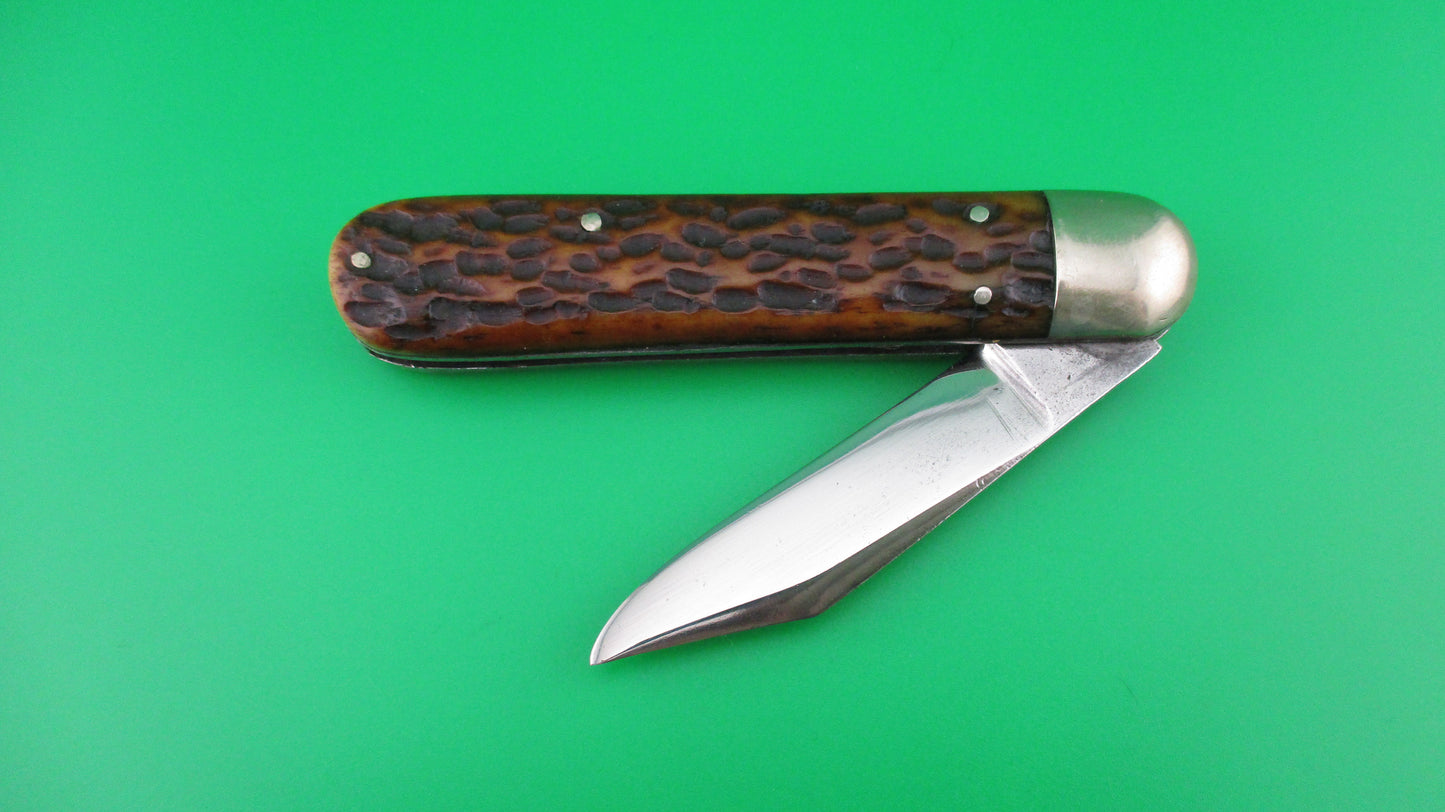 z Press Button Knife Co Business Clip blade picked bone switchblade knife