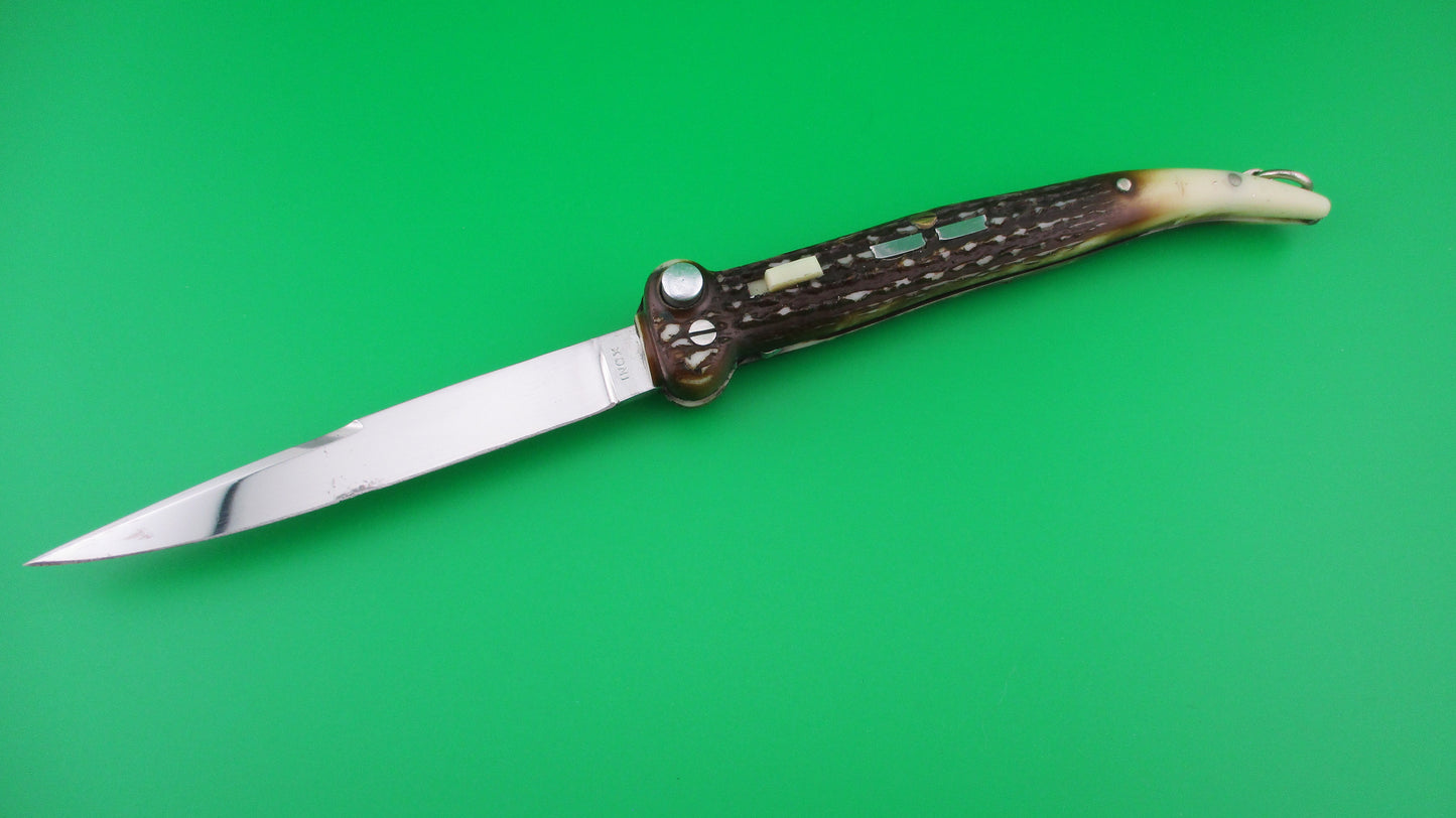 Brevete SMASH INOX 24cm French Faux Stag toothpick automatic knife