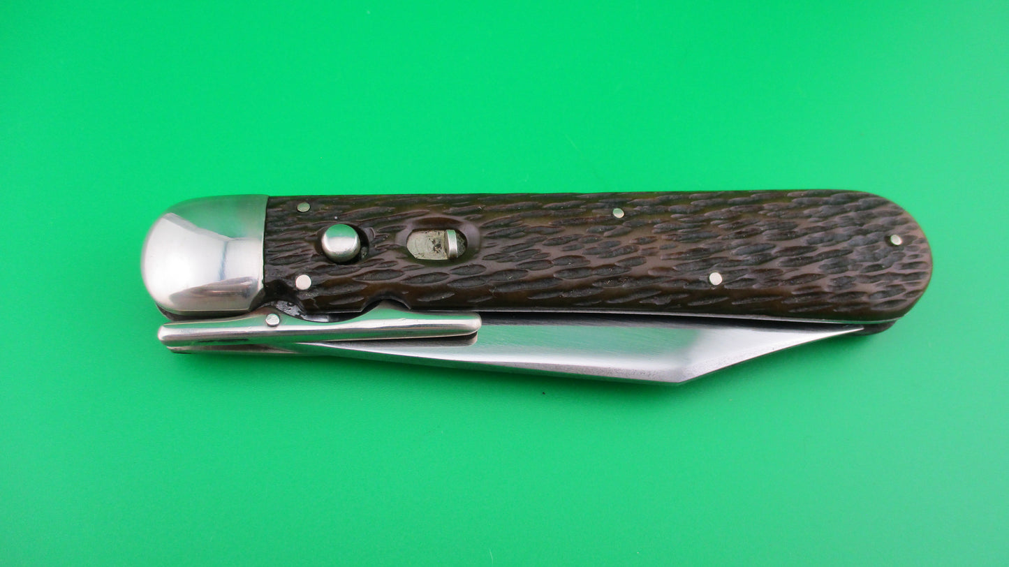 z SHAPLEIGH HDW CO Hunter's Pride Bone Vintage automatic knife