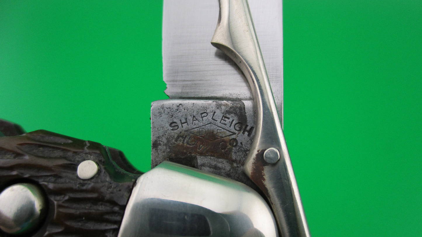 z SHAPLEIGH HDW CO Hunter's Pride Bone Vintage automatic knife