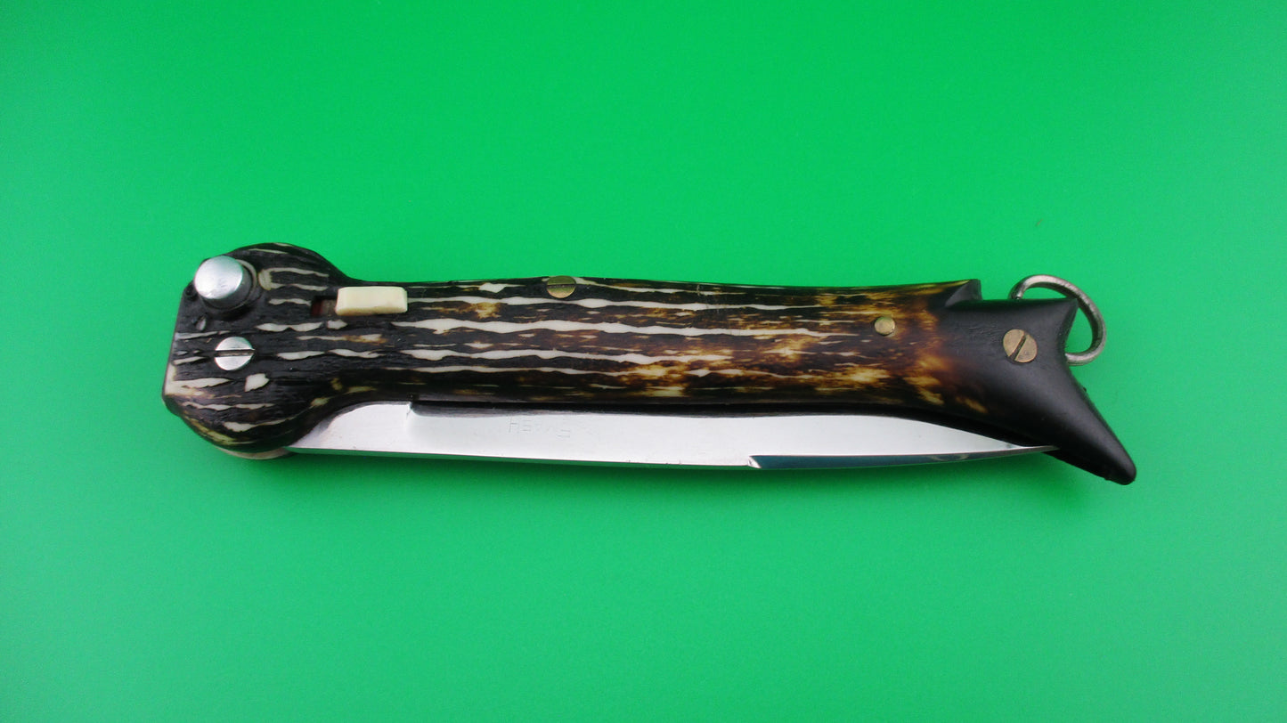 Brevete SMASH INOX 25cm French Faux stag hoof automatic knife