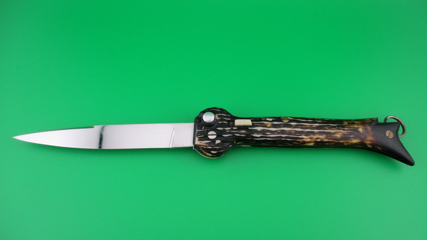 Brevete SMASH INOX 25cm French Faux stag hoof automatic knife