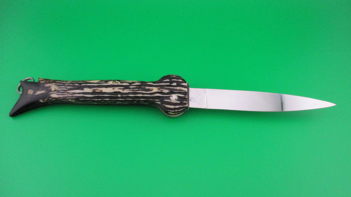 Brevete SMASH INOX 25cm French Faux stag hoof automatic knife
