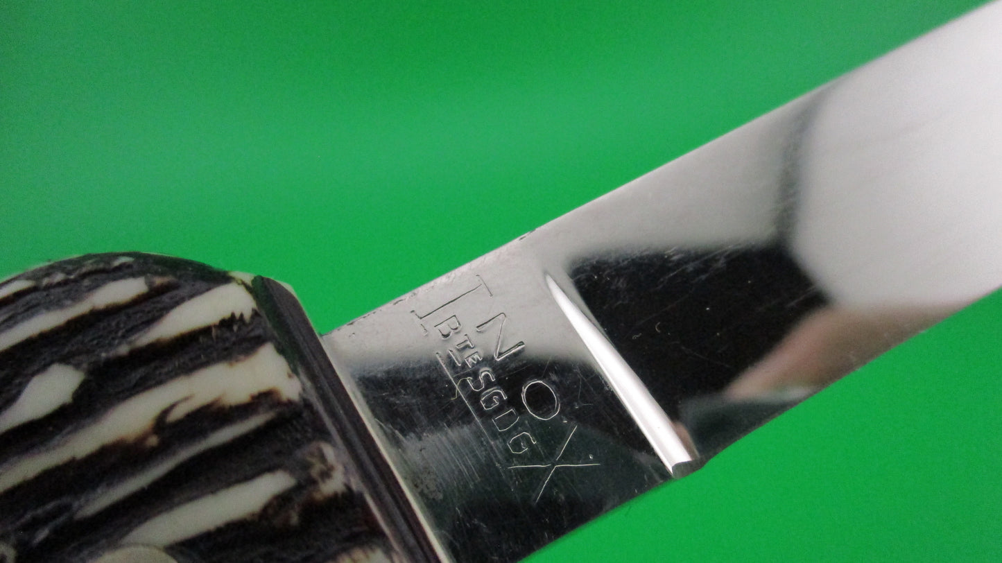 Brevete SMASH INOX 25cm French Faux stag hoof automatic knife