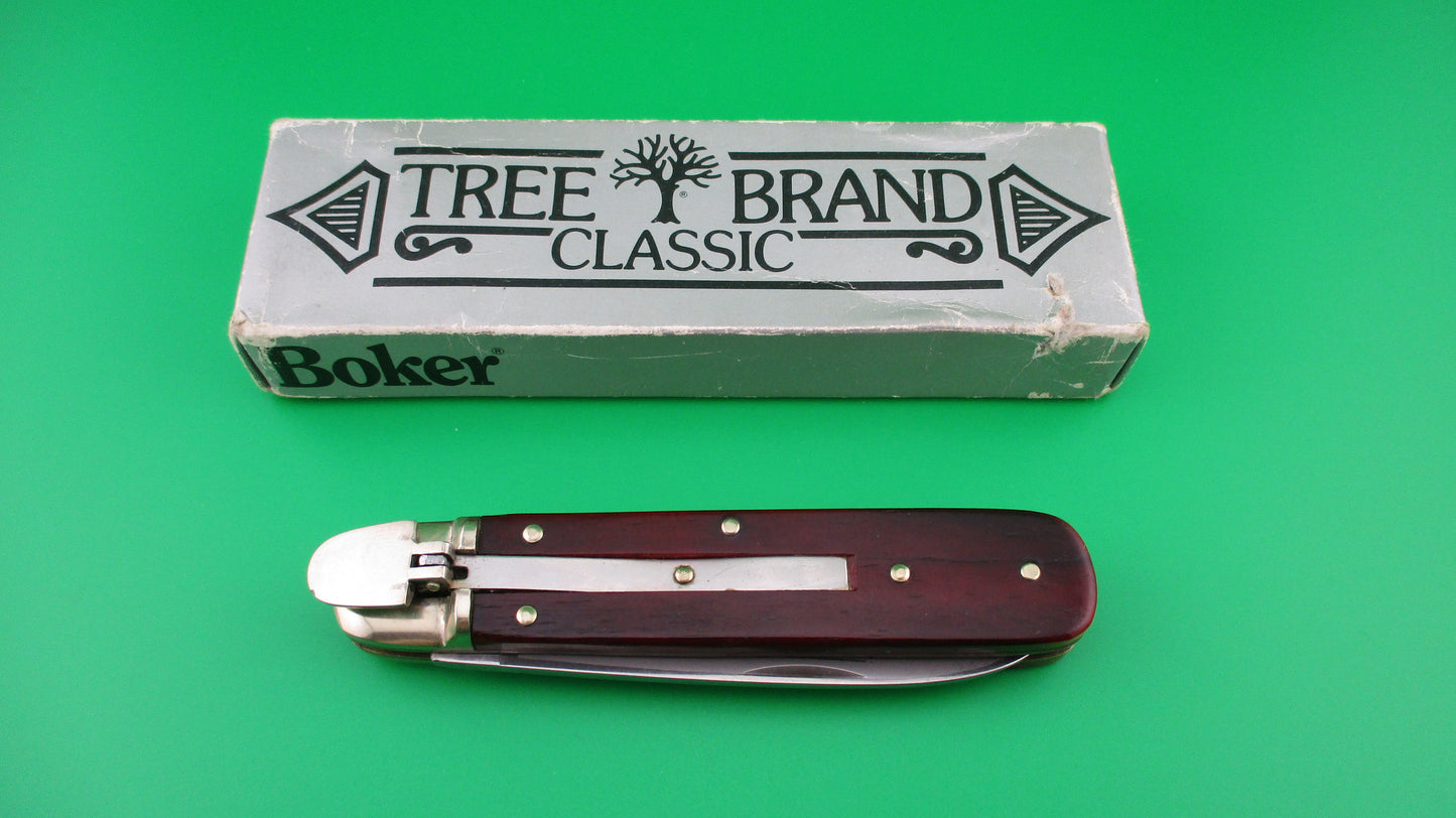 z BOKER SOLINGEN GERMANY STAINLESS TREE BRAND CLASSIC 712 Red bone knife