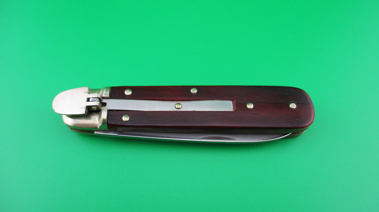 z BOKER SOLINGEN GERMANY STAINLESS TREE BRAND CLASSIC 712 Red bone knife