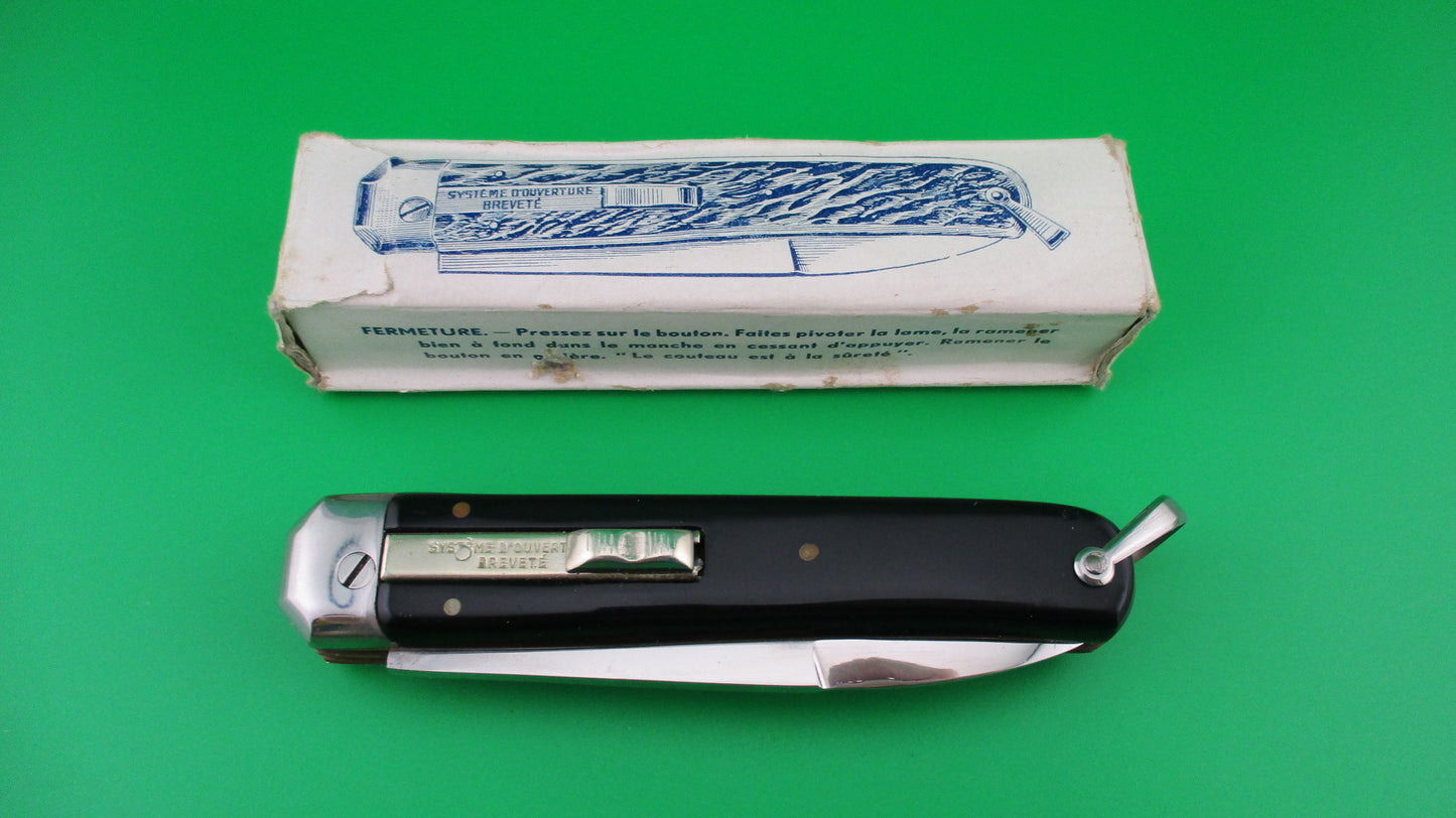 z BEGON INOX COULTEAU AUTOMATIQUE 21cm French 3 blade Camper Black switchblade knife