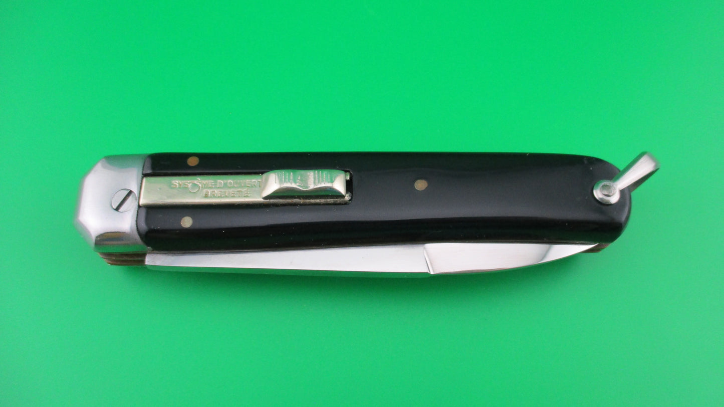 z BEGON INOX COULTEAU AUTOMATIQUE 21cm French 3 blade Camper Black switchblade knife