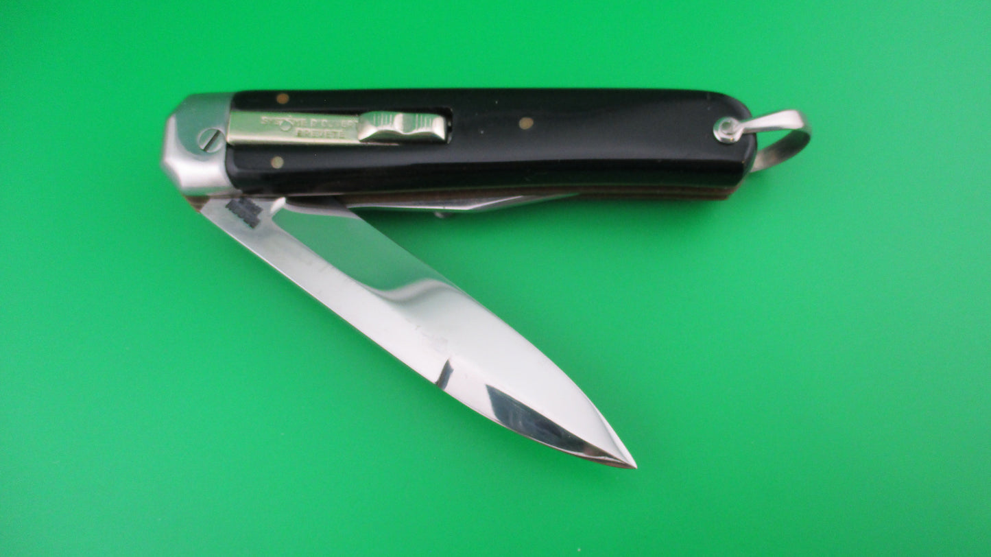 z BEGON INOX COULTEAU AUTOMATIQUE 21cm French 3 blade Camper Black switchblade knife