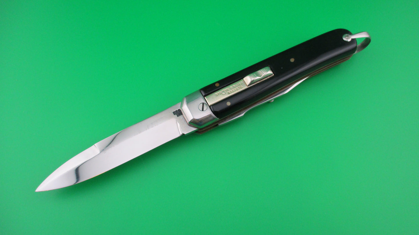 z BEGON INOX COULTEAU AUTOMATIQUE 21cm French 3 blade Camper Black switchblade knife
