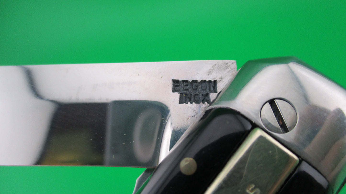 z BEGON INOX COULTEAU AUTOMATIQUE 21cm French 3 blade Camper Black switchblade knife