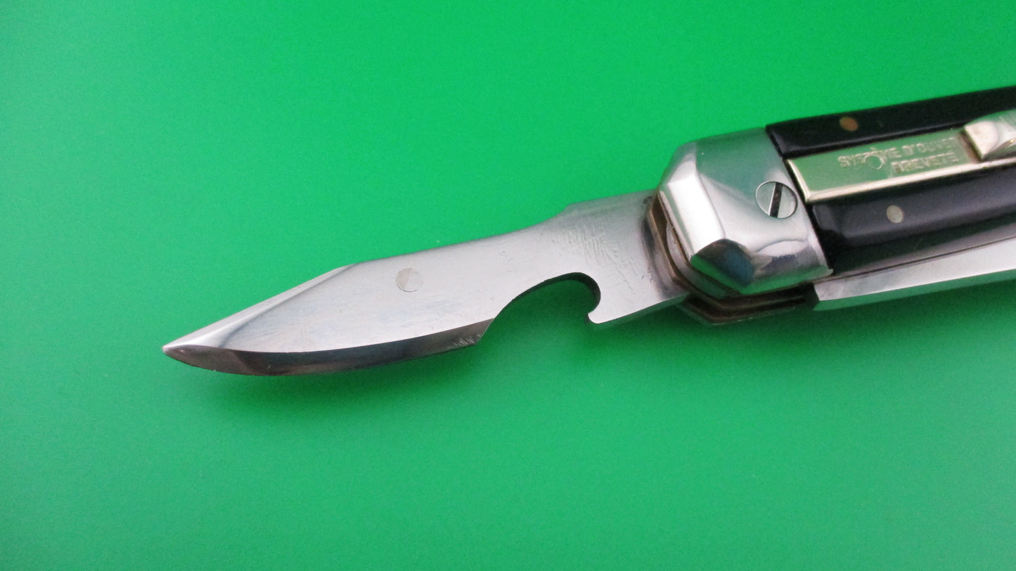 z BEGON INOX COULTEAU AUTOMATIQUE 21cm French 3 blade Camper Black switchblade knife