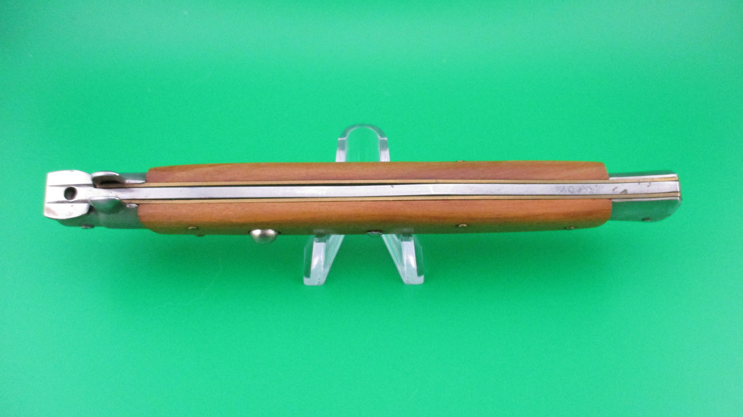 z AKC MADE IN ITALY STAINLESS STEEL 33cm Italian light wood swivel bolster switchblade