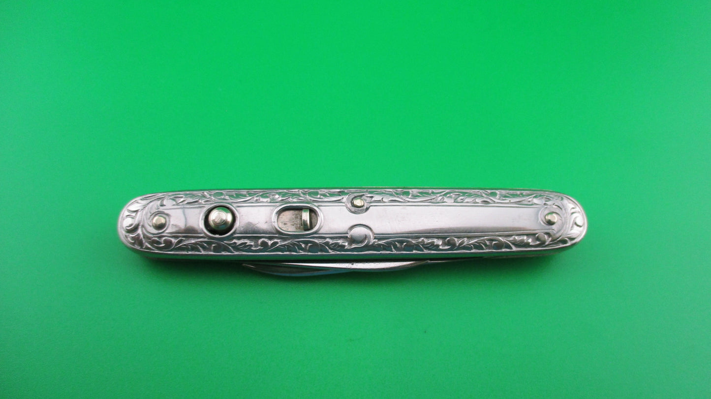 z SHAPLEIGH HDW CO B23 Small double Silver Deluxe automatic knife