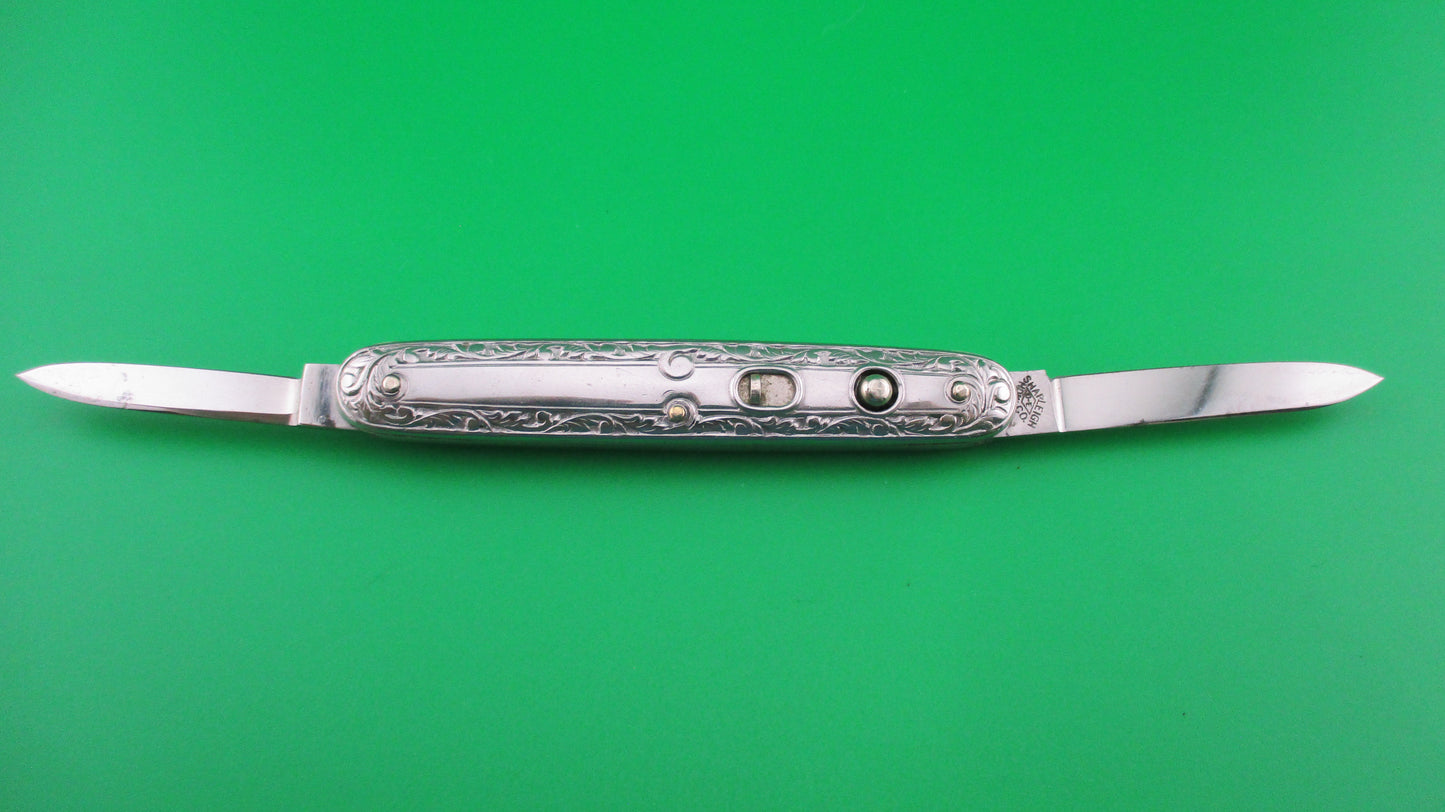 z SHAPLEIGH HDW CO B23 Small double Silver Deluxe automatic knife