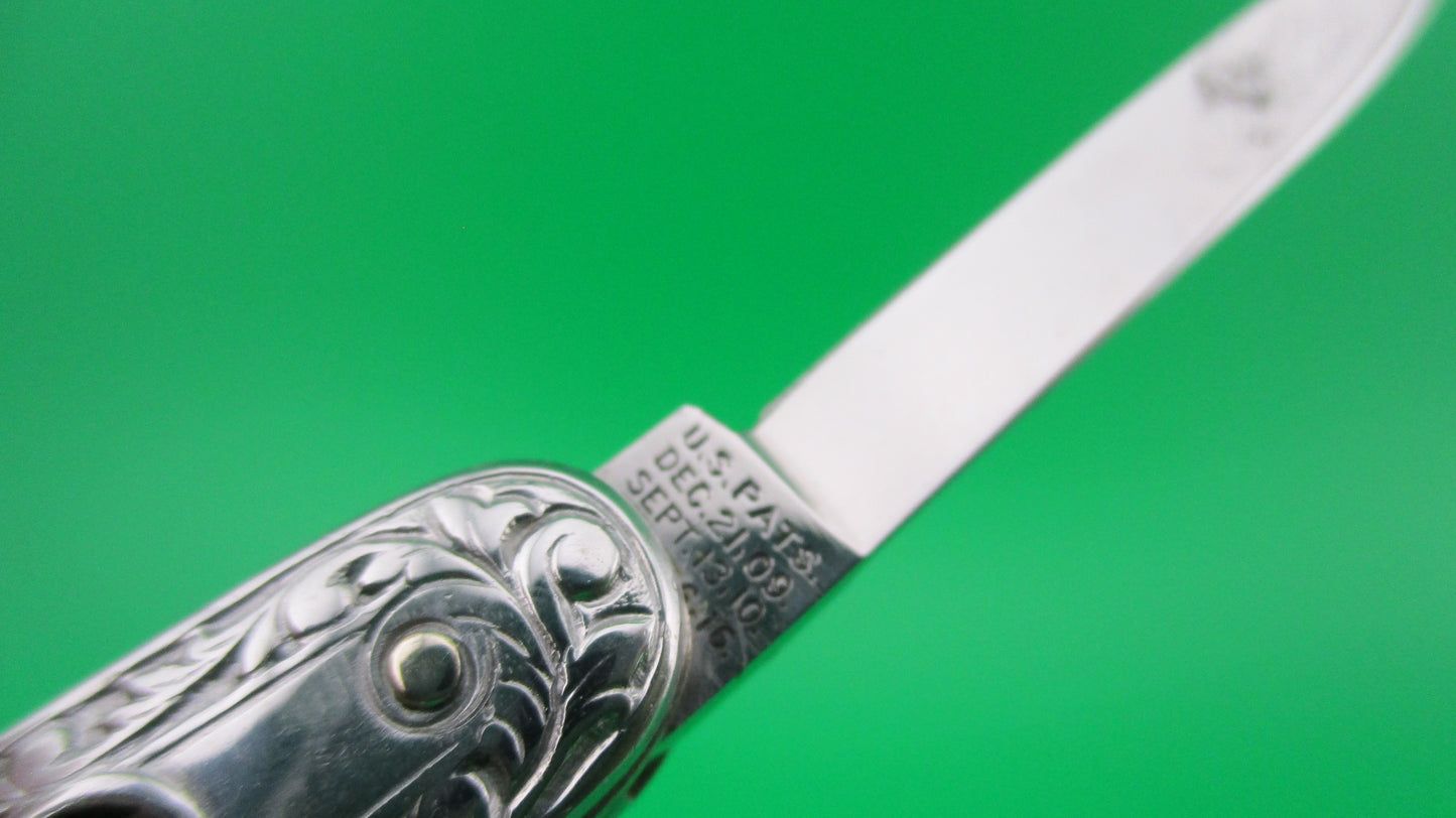 z SHAPLEIGH HDW CO B23 Small double Silver Deluxe automatic knife