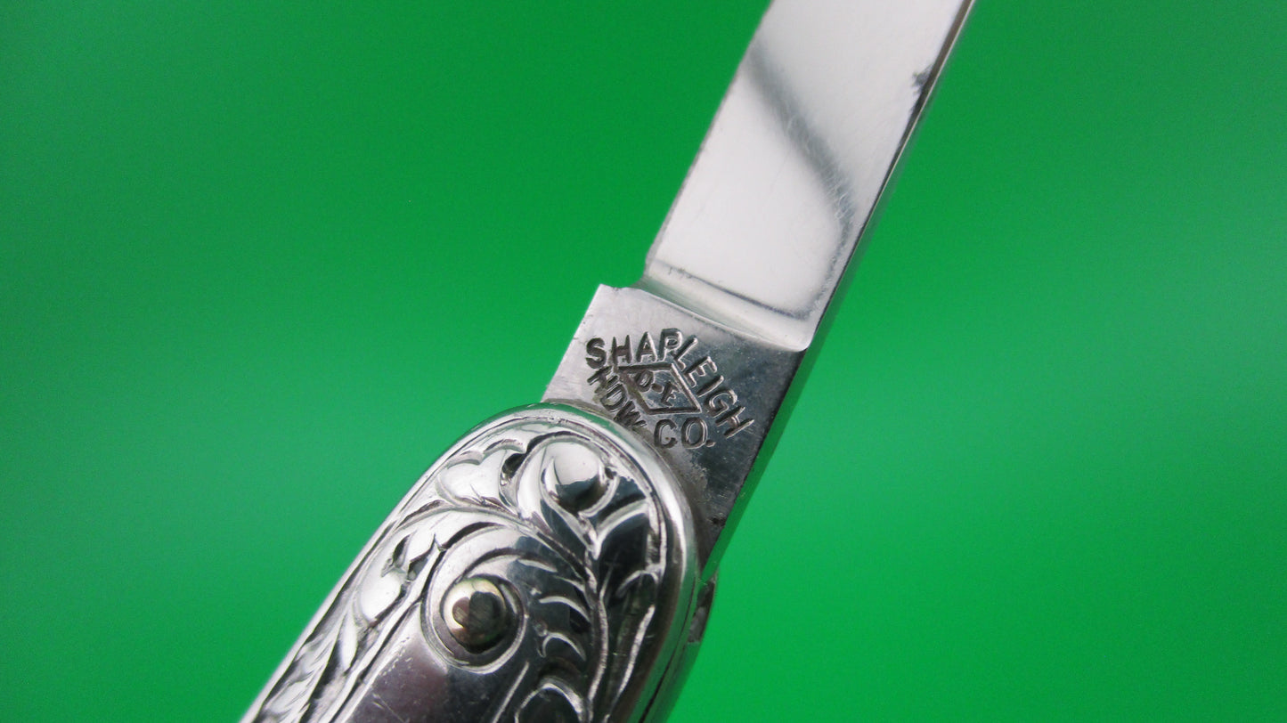 z SHAPLEIGH HDW CO B23 Small double Silver Deluxe automatic knife